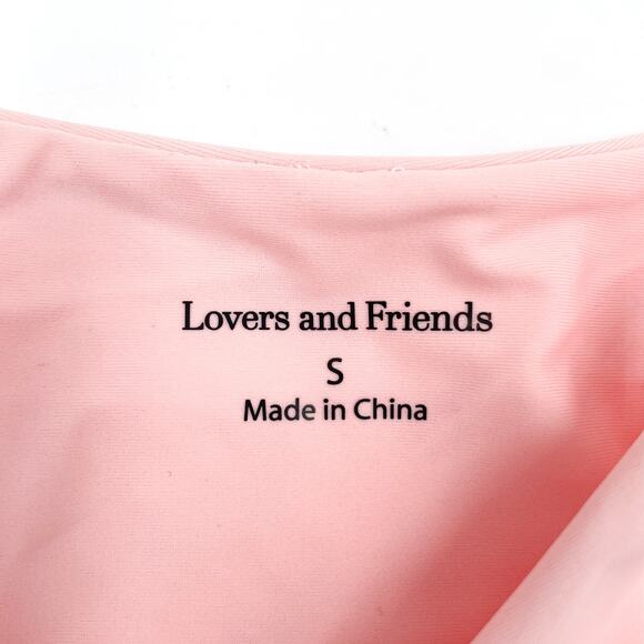 Lovers & Friends Lilibet Bikini‎ Bottom Swimsuit Pink Low Waist Brief Sz S - Picture 7 of 8